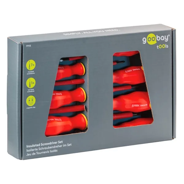 Set of 7 Insulated Screwdrivers + 1 Voltage Tester - Image 4