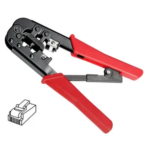 Crimping tool for RJ11/RJ12/RJ45