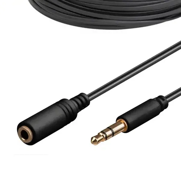 Stereo jack cable 3.5 mm male/female - 1.5 metres - Image 1