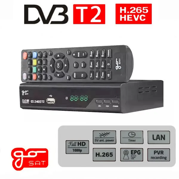 DVB-T2 Decoder with Programmable Remote Control - H265 - Italian - Image 1