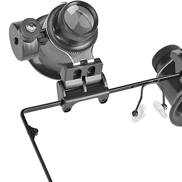 Binocular Magnifying Glasses 20X with twin LED illuminator - Image 7