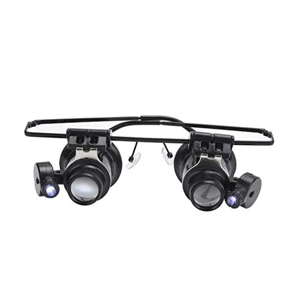 Binocular Magnifying Glasses 20X with twin LED illuminator - Image 3