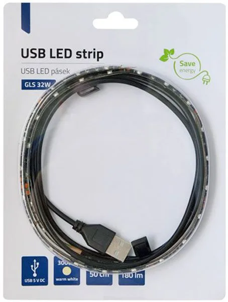 USB Strip, 30 Warm White LEDs - 180 Lumens - Image 3
