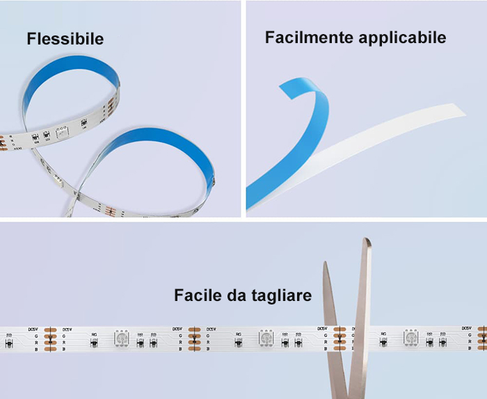 Strip a LED - facile da tagliare