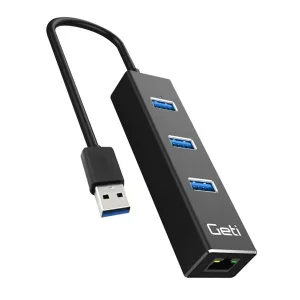 3-Port USB 3.0 Hub with RJ45 Ethernet