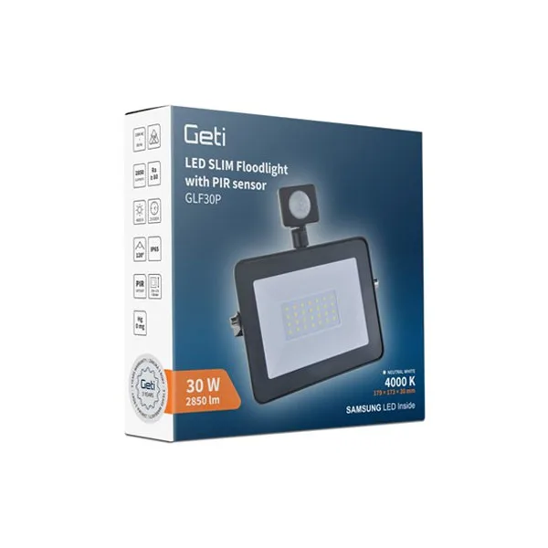 Neutral white LED floodlight - 30 W with PIR - Image 4