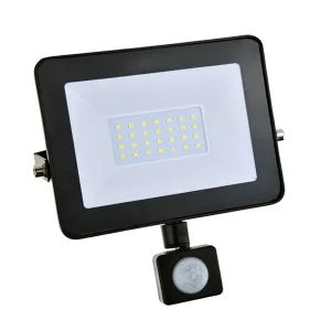 Neutral white LED floodlight - 30 W with PIR