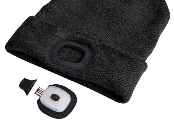 Rechargeable LED Light Cap - Black - Image 6