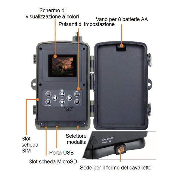 Fototrappola CMOS 8MPX - 4G/LTE - TUYA