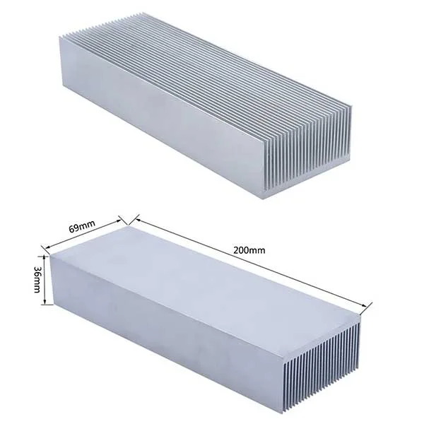 Finned aluminum heatsink - 200x69x36mm - Image 3