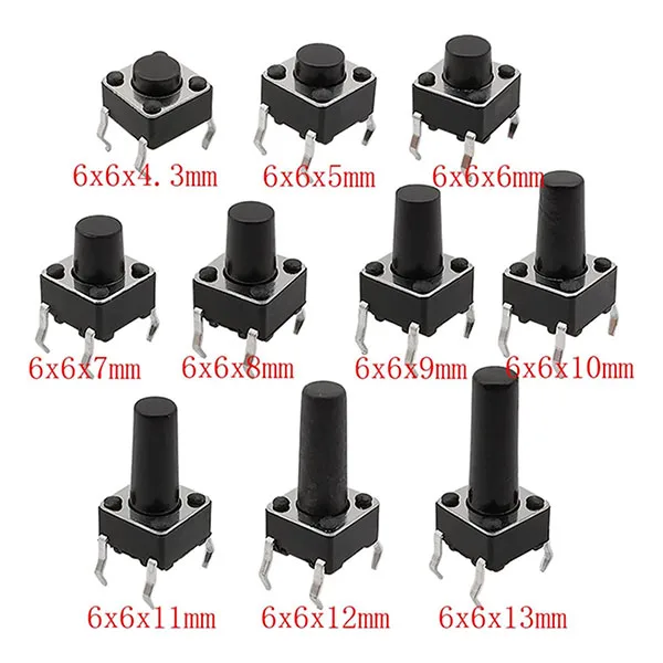 Plastic Box with 200 Assorted 6x6mm Pushbuttons - Image 7
