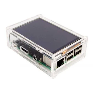 Transparent enclosure for Raspberry Pi 3 and 3.5” Monitor