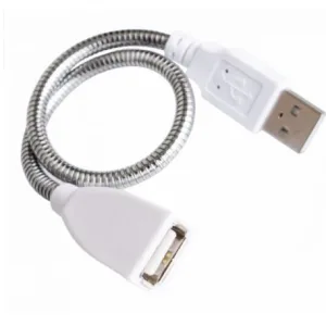 Flexible Metal USB Extension Lead - 30 cm