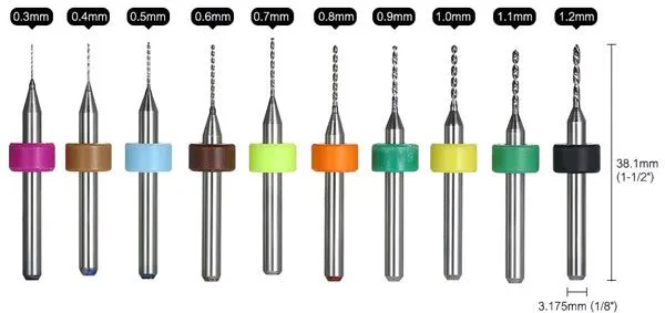 Set of 10 PCB Drill Bits - Image 3