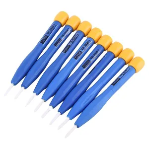 Set of 8 precision screwdrivers with zirconia ceramic tips