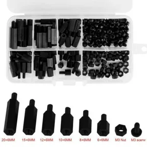 Box of 180 Nylon Spacers, Screws, and Nuts