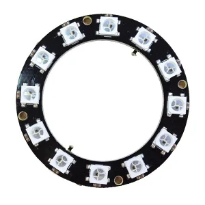 12 RGB LED Ring, 5050 WS2812 with Built-In Driver