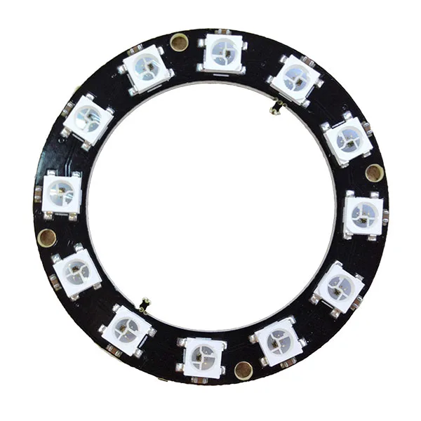 12 RGB LED Ring, 5050 WS2812 with Built-In Driver - Image 1