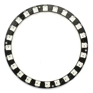 Programmable 24 x WS2812 RGB LED Ring - 85.8mm Diameter