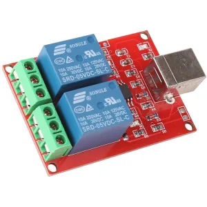 USB-controlled 2-Relay Board