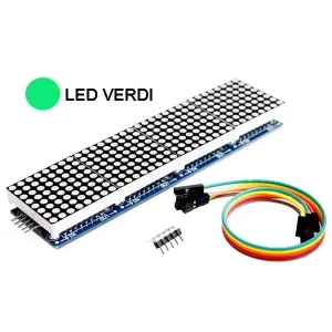 4 x 8x8 LED Matrix Display Module with MAX7219 - Green LEDs