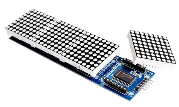 4 x 8x8 LED Matrix Display with MAX7219 - Red LEDs - Image 4