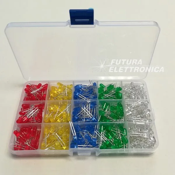 Box of 500 Assorted 5 mm LEDs - Image 1