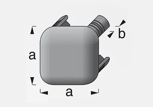 End cap for 27.5 x 27.5 aluminium extrusion - Image 3