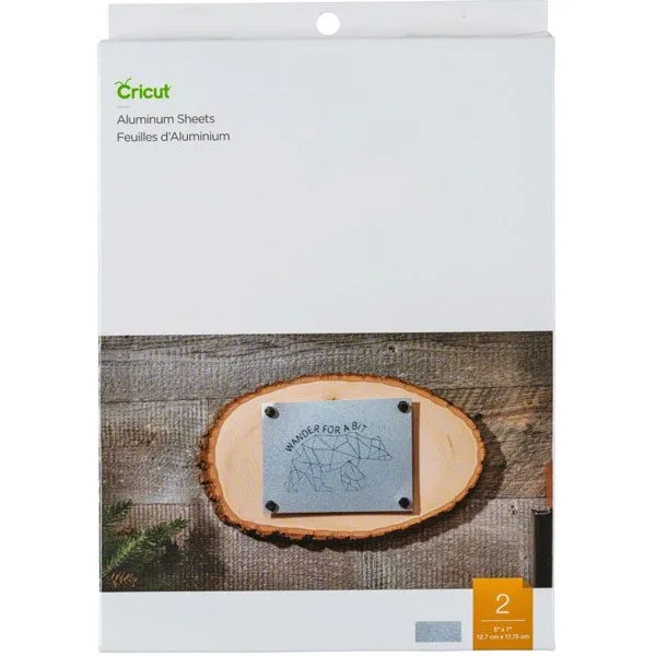 2 Pcs Silver Aluminium Sheets 5x7 for Cricut Maker - Image 1