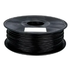 Black ABS filament on spool for 3D printers - 1 kg