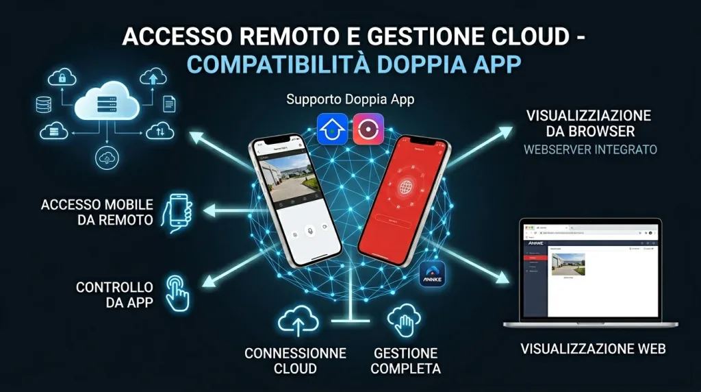Annke I91BK camera, control via app and software