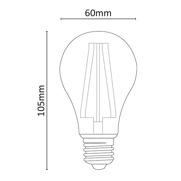 Decorative red LED bulb 4W - E27 - Image 4