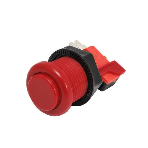 Short Arcade Push Button - Maroon - Image 1