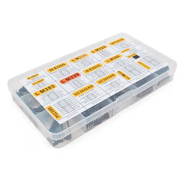 Plastic Box with Integrated Circuits and Sockets - 150 Pieces - Image 3