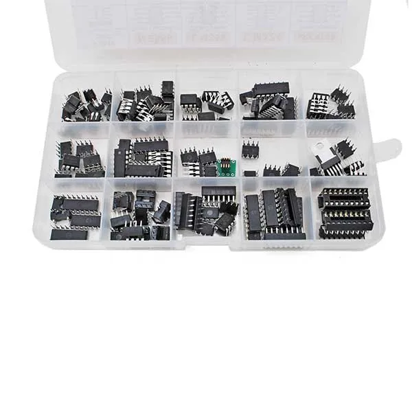 Plastic Box with Integrated Circuits and Sockets - 150 Pieces - Image 4