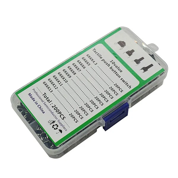 Plastic Box with 200 Assorted 6x6mm Pushbuttons - Image 5