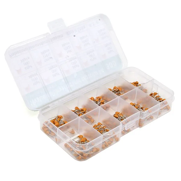 Multilayer Ceramic Capacitor Box - 300 pcs, 10 values, 30 pcs per value - Image 1
