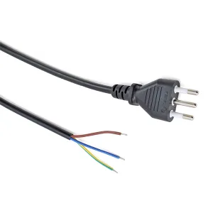 Italian Plug Power Cord - Stripped 3x0.75 2 metres
