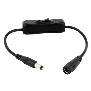 30 cm cable with switch and DC 5.5×2.1 socket/plug