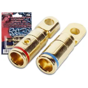 GOLD-PLATED CABLE LUGS FOR CAR HI-FI