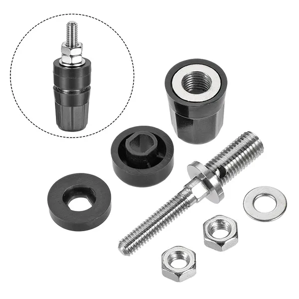 Panel-mount insulated binding post - Black - 20A - Image 4
