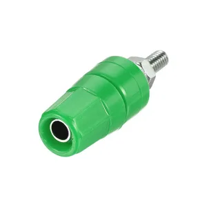 Insulated Panel-Mount Banana Socket - Green - 20A