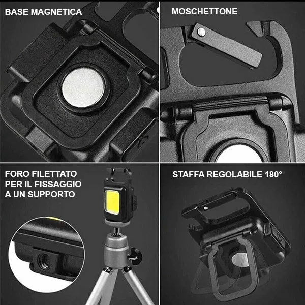 Multifunction Keychain with Rechargeable LED Torch - Image 4