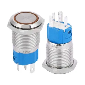 16 mm Vandal-Resistant Rocker Switch - Yellow LED