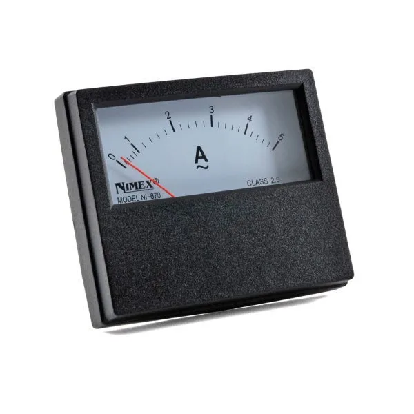 Analogue Panel Ammeter 70x60mm - 5 A - Image 1