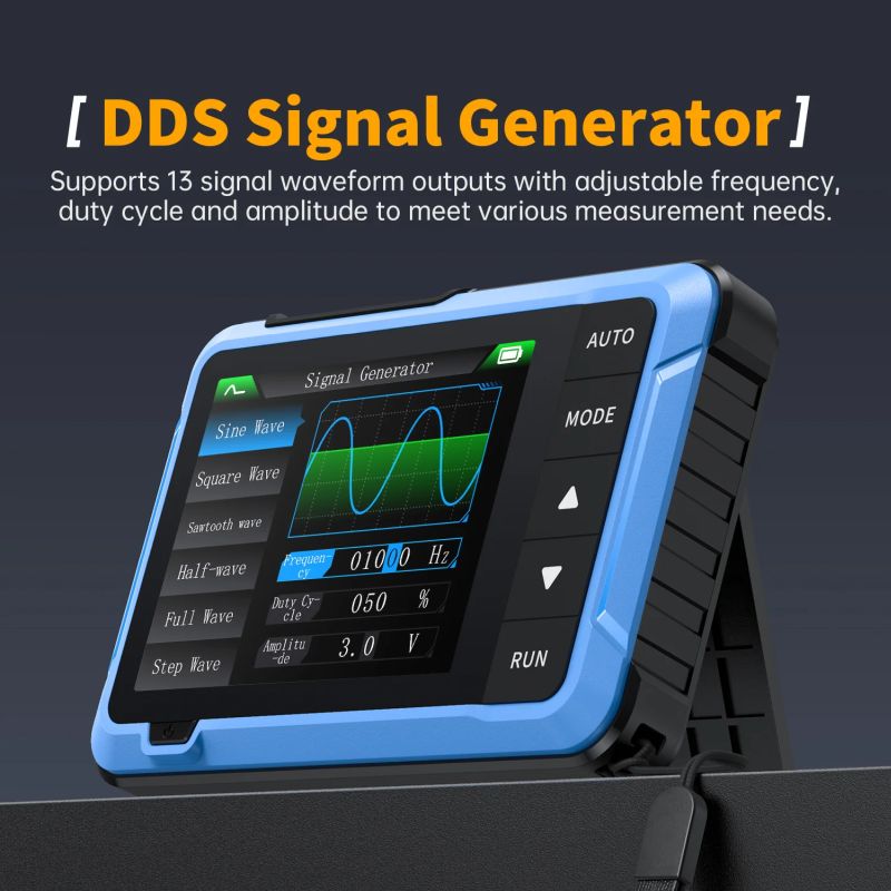 Mini 10MHz digital oscilloscope with built-in signal generator