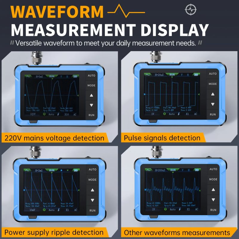Mini 10MHz digital oscilloscope with built-in signal generator