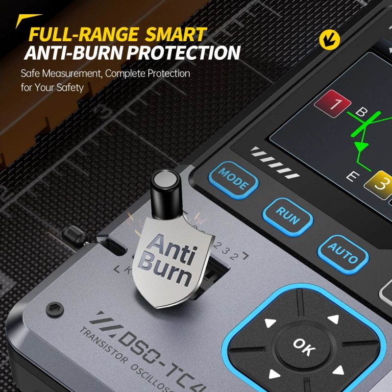 The DSOTC4 is a compact 3-in-1 oscilloscope