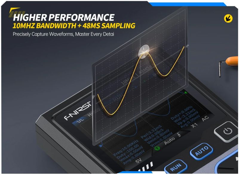 The DSOTC4 is a compact 3-in-1 oscilloscope