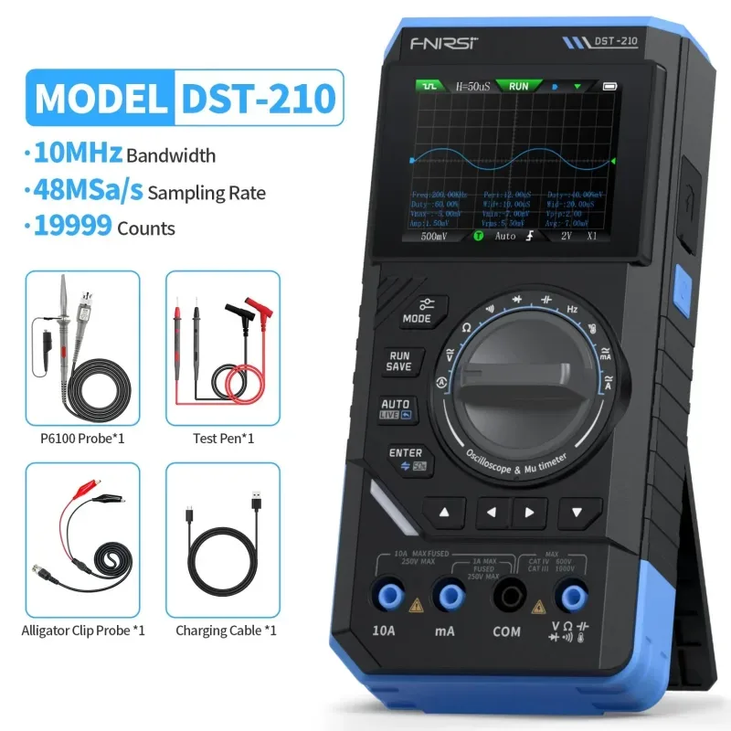 DST210 3-in-1 Handheld Multimeter, Oscilloscope and Signal Generator - Image 14